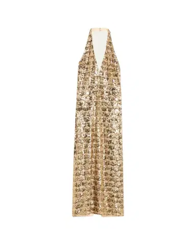 Ramy Brook Shauna Backless Geometric Sequin Halter Gown | Thumbnail 1 Ramy Brook Shauna Backless Geometric Sequin Halter Gown | Thumbnail 1