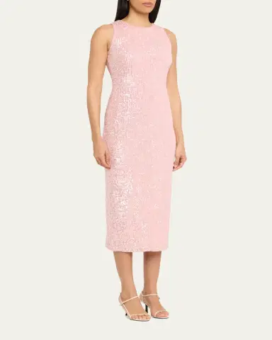 Prabal Gurung Sequined Halter Midi Tube Dress | Thumbnail 4 Prabal Gurung Sequined Halter Midi Tube Dress | Thumbnail 4
