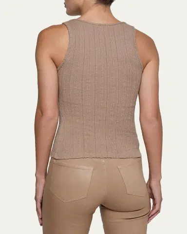 L'AGENCE Adira Pointelle Scoop-Neck Tee | Thumbnail 3 L'AGENCE Adira Pointelle Scoop-Neck Tee | Thumbnail 3