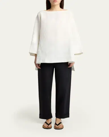 The Row Delano Straight-Leg Cotton Poplin Pants | Thumbnail 2 The Row Delano Straight-Leg Cotton Poplin Pants | Thumbnail 2