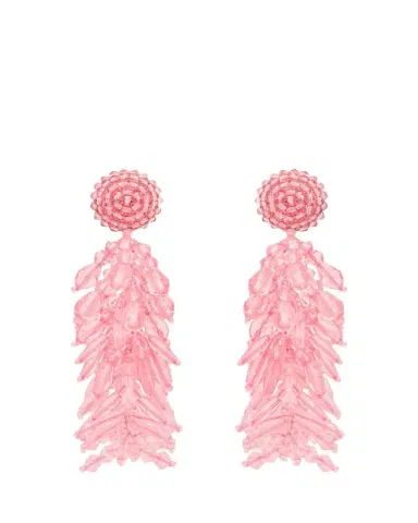 Oscar de la Renta Beaded Cascade Tassel Clip-On Earrings | Thumbnail 1 Oscar de la Renta Beaded Cascade Tassel Clip-On Earrings | Thumbnail 1