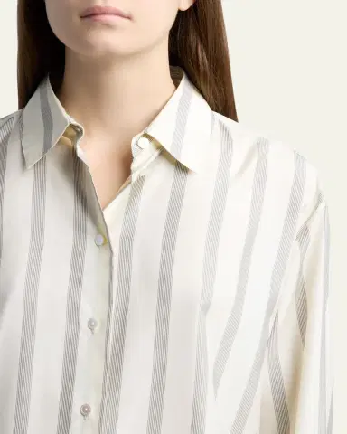 The Row Sisilia Striped Button-Down Silk Shirt | Thumbnail 5 The Row Sisilia Striped Button-Down Silk Shirt | Thumbnail 5