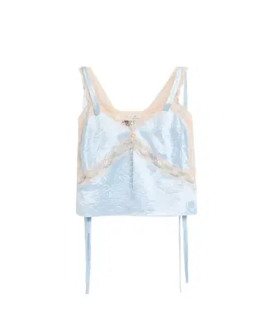 Marc Jacobs Lace-Trim Crinkled Satin Slip Top | Thumbnail 1 Marc Jacobs Lace-Trim Crinkled Satin Slip Top | Thumbnail 1