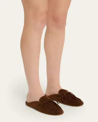 Miu Miu Sabot Suede Moccasin Mules | Thumbnail 2 Miu Miu Sabot Suede Moccasin Mules | Thumbnail 2