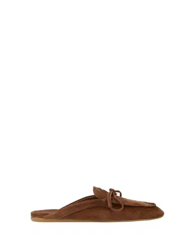 Miu Miu Sabot Suede Moccasin Mules | Thumbnail 1 Miu Miu Sabot Suede Moccasin Mules | Thumbnail 1