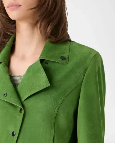 Akris punto Suede Crop Moto Jacket | Thumbnail 4 Akris punto Suede Crop Moto Jacket | Thumbnail 4