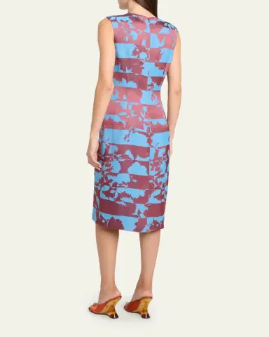 Dries Van Noten Delavina Paneled Floral Jacquard Sleeveless Dress | Thumbnail 3 Dries Van Noten Delavina Paneled Floral Jacquard Sleeveless Dress | Thumbnail 3