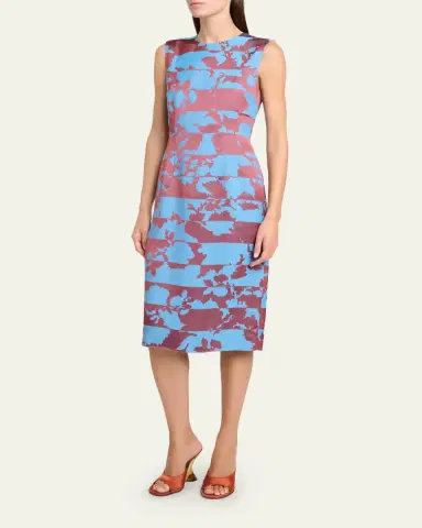Dries Van Noten Delavina Paneled Floral Jacquard Sleeveless Dress | Thumbnail 4 Dries Van Noten Delavina Paneled Floral Jacquard Sleeveless Dress | Thumbnail 4