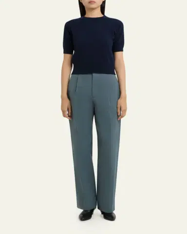 Jil Sander Pleated Cotton Straight-Leg Pants | Thumbnail 2 Jil Sander Pleated Cotton Straight-Leg Pants | Thumbnail 2