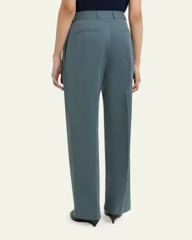 Jil Sander Pleated Cotton Straight-Leg Pants | Thumbnail 3 Jil Sander Pleated Cotton Straight-Leg Pants | Thumbnail 3