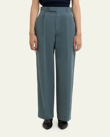 Jil Sander Pleated Cotton Straight-Leg Pants | Thumbnail 4 Jil Sander Pleated Cotton Straight-Leg Pants | Thumbnail 4