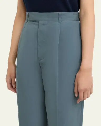 Jil Sander Pleated Cotton Straight-Leg Pants | Thumbnail 5 Jil Sander Pleated Cotton Straight-Leg Pants | Thumbnail 5