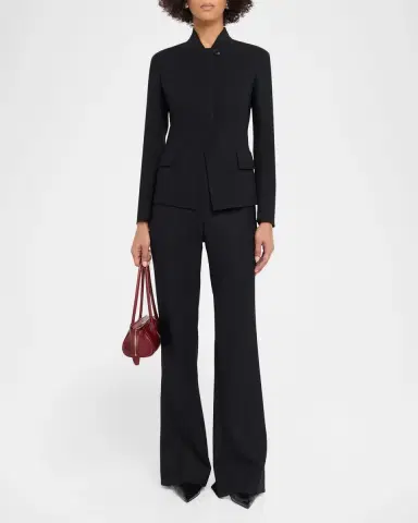 Akris Kay Wool Double-Face Short Jacket | Thumbnail 2 Akris Kay Wool Double-Face Short Jacket | Thumbnail 2