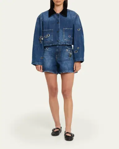 Marc Jacobs Grommet Denim Shorts | Thumbnail 2 Marc Jacobs Grommet Denim Shorts | Thumbnail 2