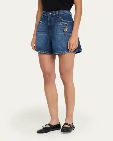 Marc Jacobs Grommet Denim Shorts | Thumbnail 4 Marc Jacobs Grommet Denim Shorts | Thumbnail 4