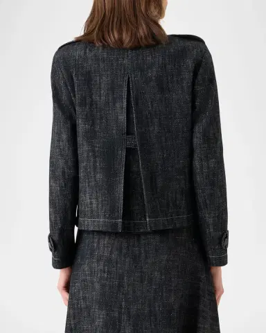 Akris punto Heavyweight Cotton Denim Jacket | Thumbnail 2 Akris punto Heavyweight Cotton Denim Jacket | Thumbnail 2