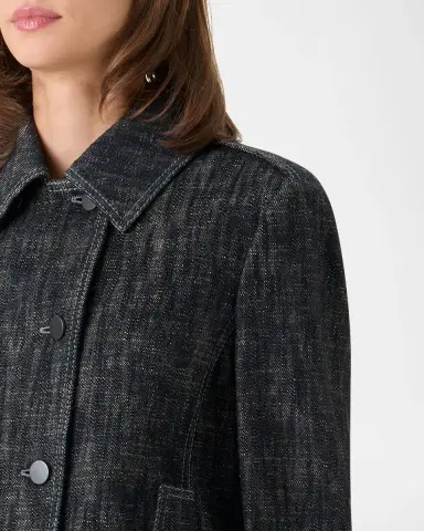Akris punto Heavyweight Cotton Denim Jacket | Thumbnail 4 Akris punto Heavyweight Cotton Denim Jacket | Thumbnail 4