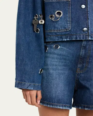 Marc Jacobs Grommet Denim Crop Utility Jacket | Thumbnail 5 Marc Jacobs Grommet Denim Crop Utility Jacket | Thumbnail 5