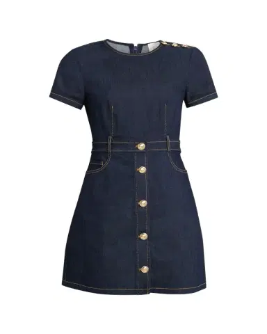 Cinq à Sept Niya Denim Mini Dress | Thumbnail 1 Cinq à Sept Niya Denim Mini Dress | Thumbnail 1