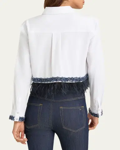 Cinq à Sept Sylvan Embellished Button-Front Shirt | Thumbnail 2 Cinq à Sept Sylvan Embellished Button-Front Shirt | Thumbnail 2
