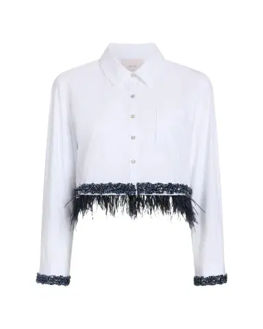Cinq à Sept Sylvan Embellished Button-Front Shirt | Thumbnail 1 Cinq à Sept Sylvan Embellished Button-Front Shirt | Thumbnail 1