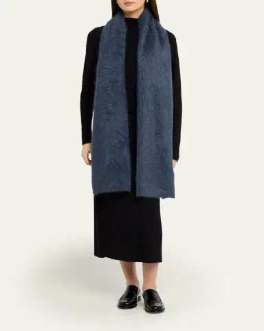 Lisa Yang Brushed Cashmere and Silk Scarf | Thumbnail 2 Lisa Yang Brushed Cashmere and Silk Scarf | Thumbnail 2