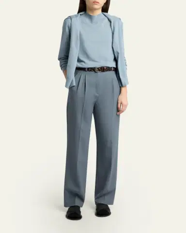 The Row Nari Mock-Neck Merino Wool Sweater | Thumbnail 2 The Row Nari Mock-Neck Merino Wool Sweater | Thumbnail 2