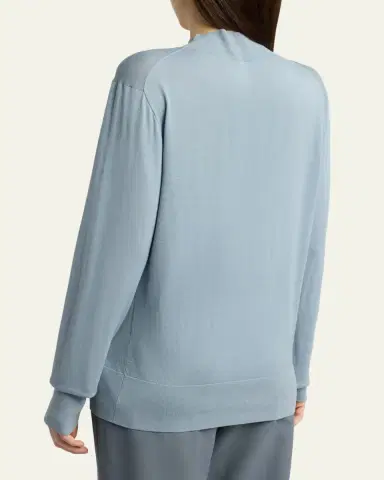 The Row Nari Mock-Neck Merino Wool Sweater | Thumbnail 3 The Row Nari Mock-Neck Merino Wool Sweater | Thumbnail 3