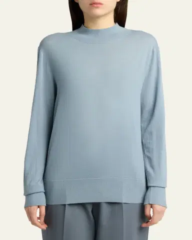The Row Nari Mock-Neck Merino Wool Sweater | Thumbnail 4 The Row Nari Mock-Neck Merino Wool Sweater | Thumbnail 4