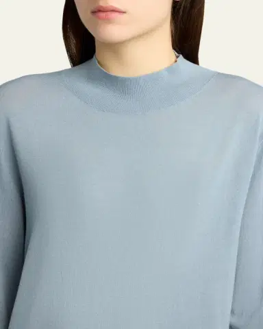 The Row Nari Mock-Neck Merino Wool Sweater | Thumbnail 5 The Row Nari Mock-Neck Merino Wool Sweater | Thumbnail 5