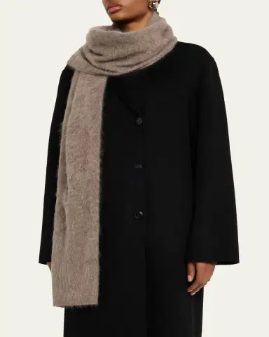 Lisa Yang Brushed Cashmere and Silk Scarf | Thumbnail 3 Lisa Yang Brushed Cashmere and Silk Scarf | Thumbnail 3