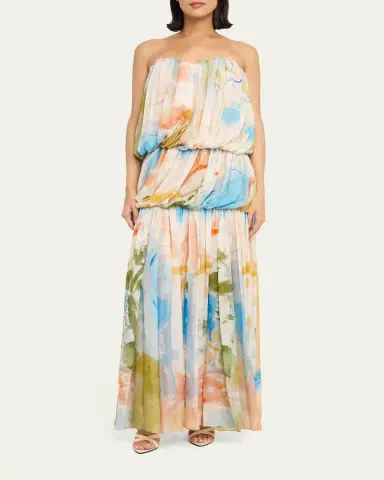 Ulla Johnson x Helen Frankenthaler Reverie Strapless Silk Gown | Thumbnail 4 Ulla Johnson x Helen Frankenthaler Reverie Strapless Silk Gown | Thumbnail 4