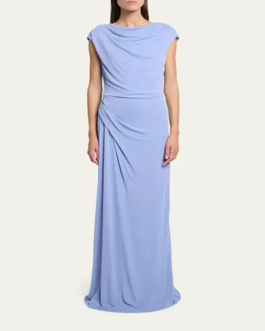 Erdem Draped Jersey Cap-Sleeve Gown | Thumbnail 2 Erdem Draped Jersey Cap-Sleeve Gown | Thumbnail 2