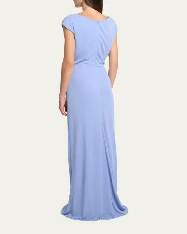 Erdem Draped Jersey Cap-Sleeve Gown | Thumbnail 3 Erdem Draped Jersey Cap-Sleeve Gown | Thumbnail 3