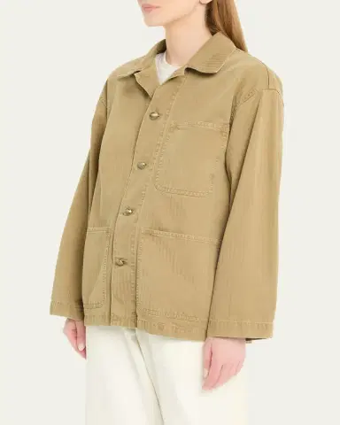 Nili Lotan Franklin Cotton Herringbone Single-Breasted Jacket | Thumbnail 4 Nili Lotan Franklin Cotton Herringbone Single-Breasted Jacket | Thumbnail 4