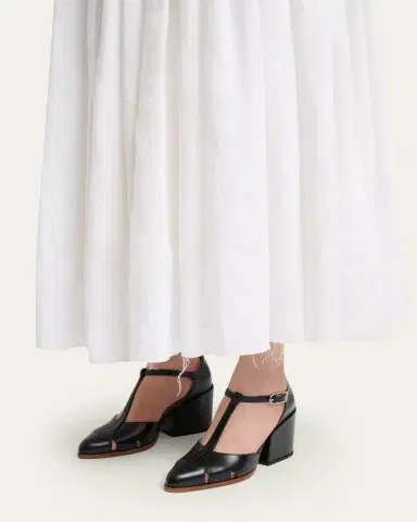 Gabriela Hearst Hawes Leather T-Strap Block-Heel Pumps | Thumbnail 2 Gabriela Hearst Hawes Leather T-Strap Block-Heel Pumps | Thumbnail 2
