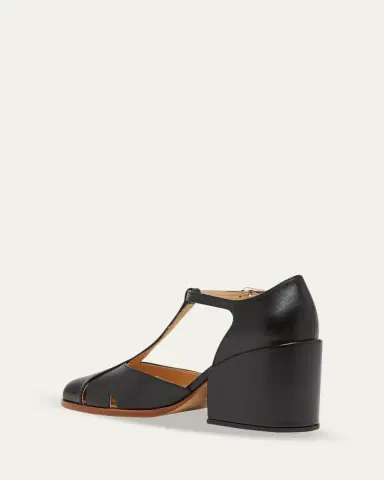 Gabriela Hearst Hawes Leather T-Strap Block-Heel Pumps | Thumbnail 4 Gabriela Hearst Hawes Leather T-Strap Block-Heel Pumps | Thumbnail 4