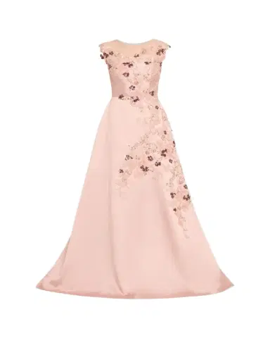Rickie Freeman for Teri Jon Sequin Floral-Embroidered Jacquard Gown | Thumbnail 1 Rickie Freeman for Teri Jon Sequin Floral-Embroidered Jacquard Gown | Thumbnail 1