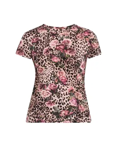 L'Agence Ressi Short-Sleeve Floral Leopard Tee | Thumbnail 1 L'Agence Ressi Short-Sleeve Floral Leopard Tee | Thumbnail 1