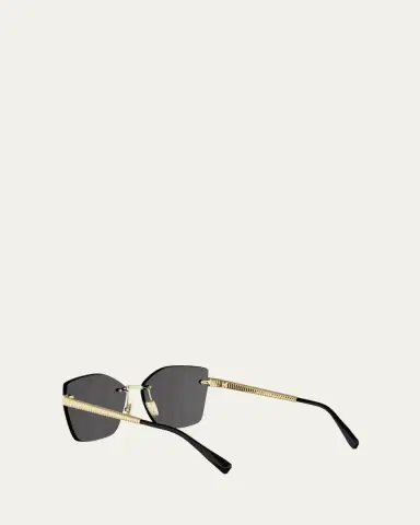 BVLGARI Tubogas Rimless Metal Square Sunglasses | Thumbnail 3 BVLGARI Tubogas Rimless Metal Square Sunglasses | Thumbnail 3