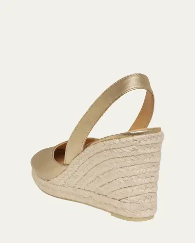 Castañer Carissa Metallic Leather Wedge Espadrilles | Thumbnail 4 Castañer Carissa Metallic Leather Wedge Espadrilles | Thumbnail 4
