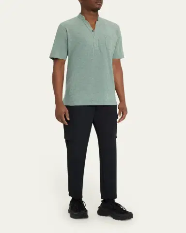 Sease Men's Fish Tail V-Neck Pocket Polo Shirt | Thumbnail 2 Sease Men's Fish Tail V-Neck Pocket Polo Shirt | Thumbnail 2