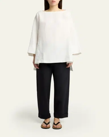 The Row Junia Boat-Neck Linen Top | Thumbnail 2 The Row Junia Boat-Neck Linen Top | Thumbnail 2