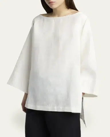 The Row Junia Boat-Neck Linen Top | Thumbnail 4 The Row Junia Boat-Neck Linen Top | Thumbnail 4