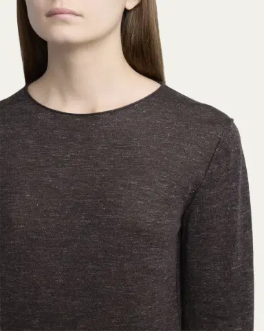 The Row Nile Cashmere, Silk, and Linen Long-Sleeve Top | Thumbnail 5 The Row Nile Cashmere, Silk, and Linen Long-Sleeve Top | Thumbnail 5