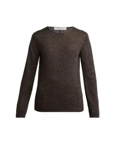 The Row Nile Cashmere, Silk, and Linen Long-Sleeve Top | Thumbnail 1 The Row Nile Cashmere, Silk, and Linen Long-Sleeve Top | Thumbnail 1