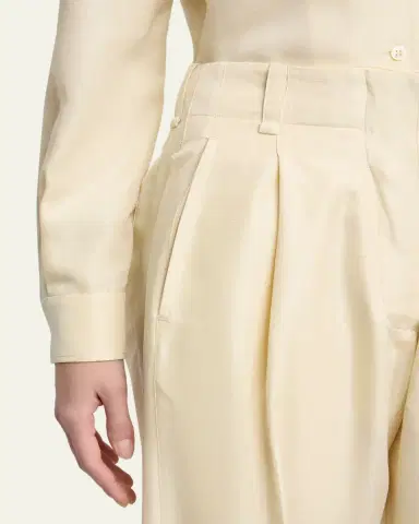The Row Beta Silk Shantung Pajama Pants | Thumbnail 5 The Row Beta Silk Shantung Pajama Pants | Thumbnail 5