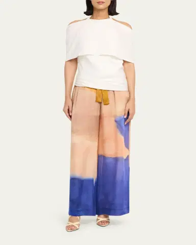 Ulla Johnson x Helen Frankenthaler Julien Silk-Chiffon Pants | Thumbnail 2 Ulla Johnson x Helen Frankenthaler Julien Silk-Chiffon Pants | Thumbnail 2