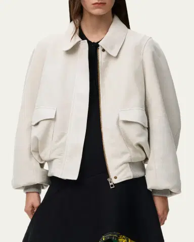Loewe Suede Oversized Bomber Jacket | Thumbnail 4 Loewe Suede Oversized Bomber Jacket | Thumbnail 4