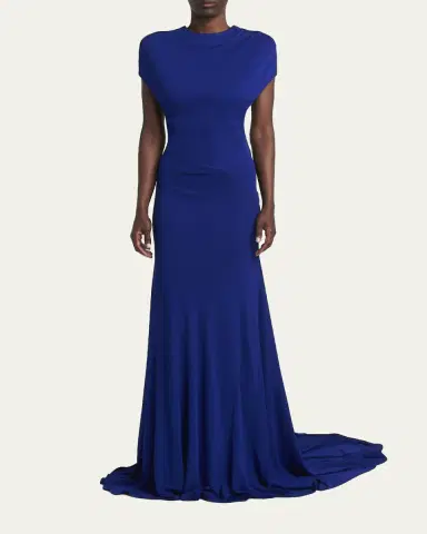 Tom Ford Cap-Sleeve Backless Trumpet Gown | Thumbnail 2 Tom Ford Cap-Sleeve Backless Trumpet Gown | Thumbnail 2